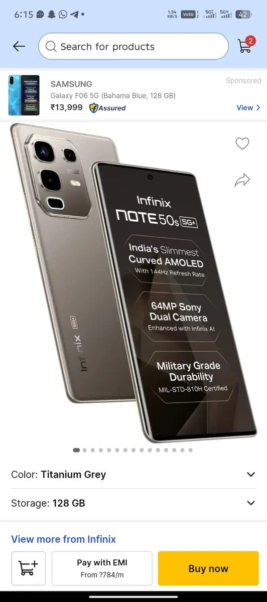 Infinix Note 50s