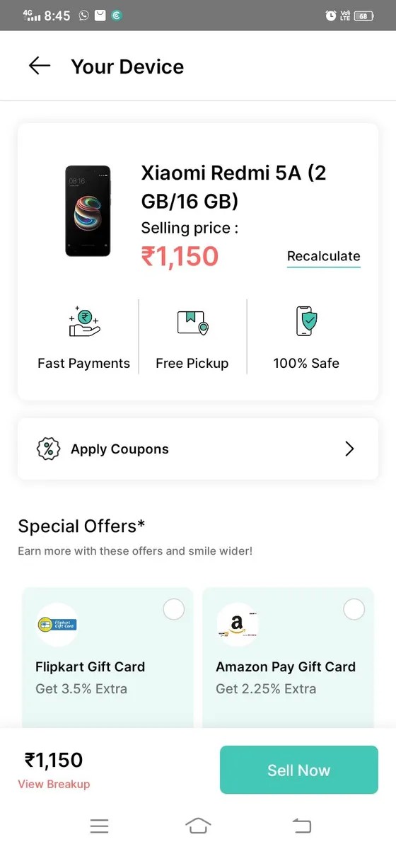 Micromax Canvas 5 E481