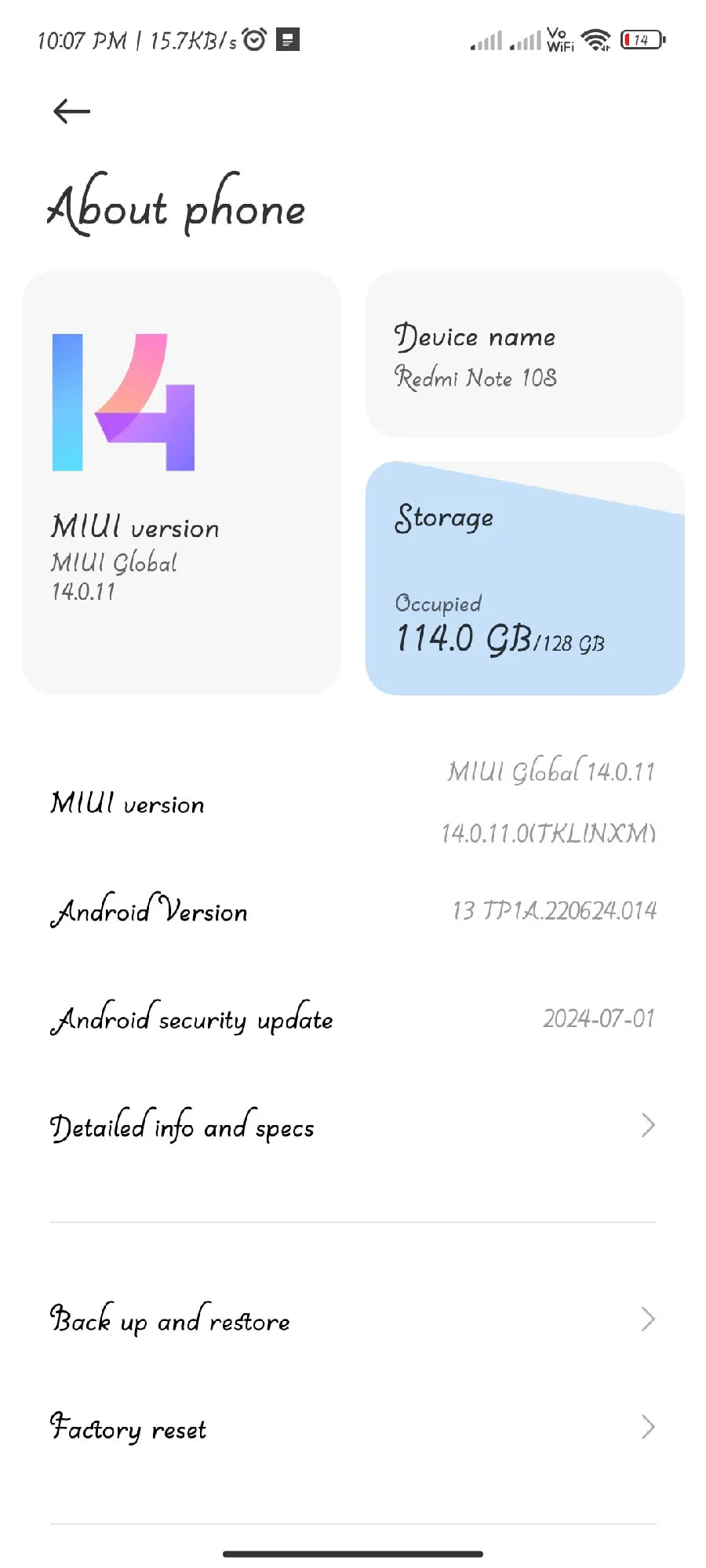 Xiaomi Redmi Note 10S